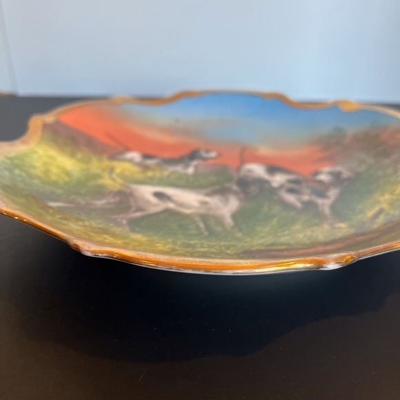 Antique Victoria Carlsbad Plate - Hunting Dogs  Made in Austria - Picture 7 of 13